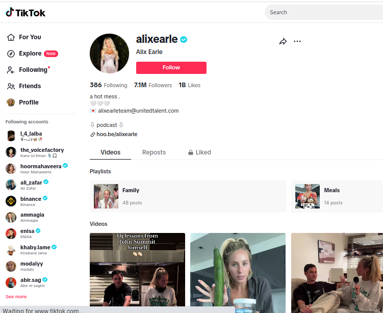 Alix Earle Tiktok